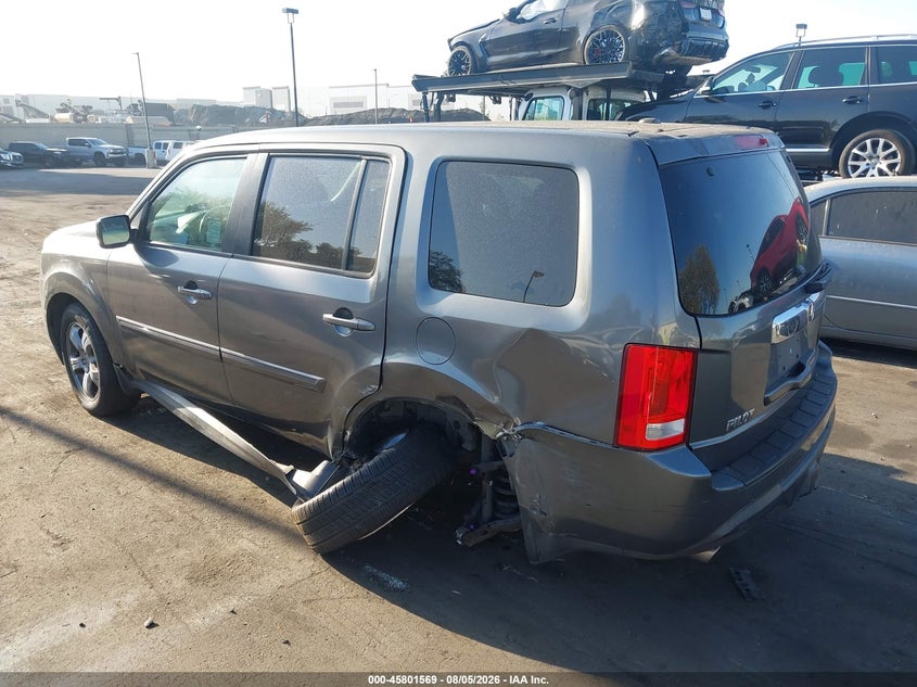 Vin: 5fnyf3h53cb037049, lot: 46300400, honda pilot ex-l 20123