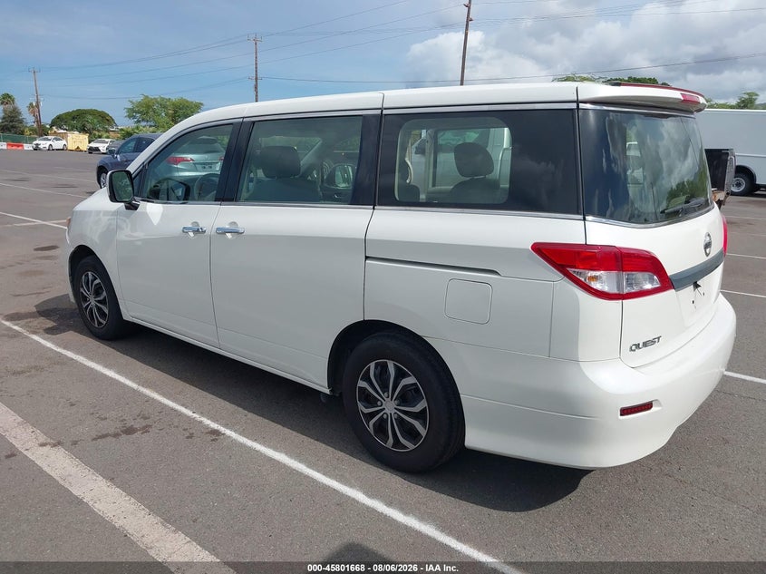 Vin: jn8ae2kpxf9129285, lot: 46300499, nissan quest s 20153