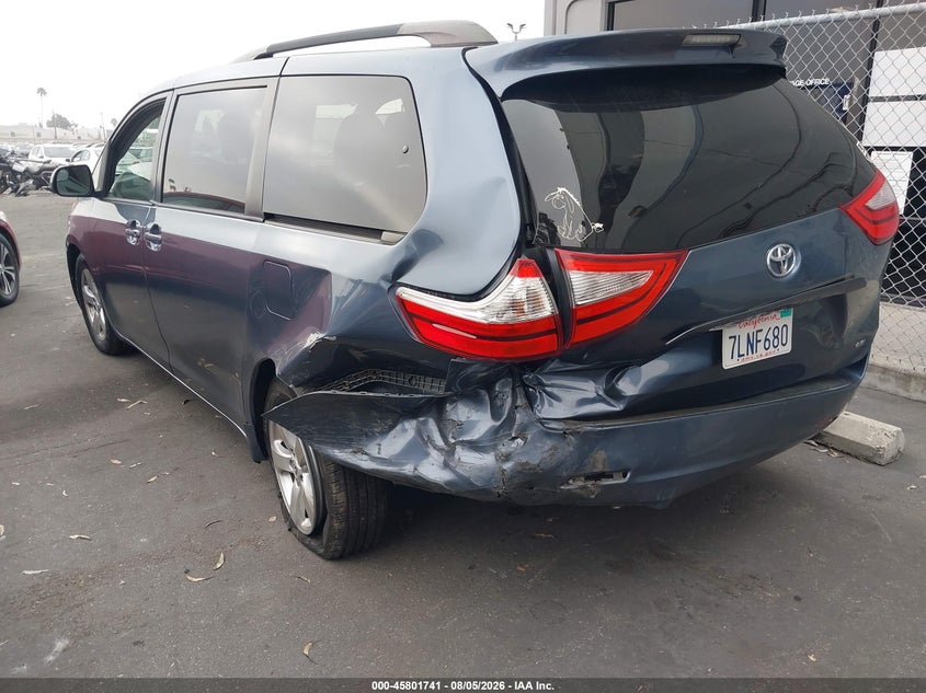 2015 TOYOTA SIENNA VAN 3.5L V-6 DOHC, VVT, 266HP