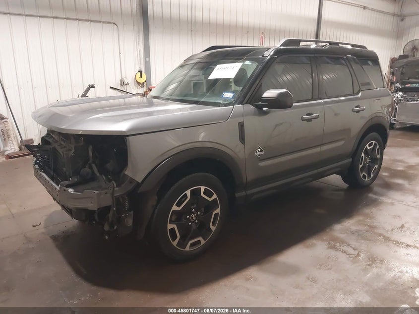 Vin: 3fmcr9c63mrb09416, lot: 46300578, ford bronco sport outer banks 20212