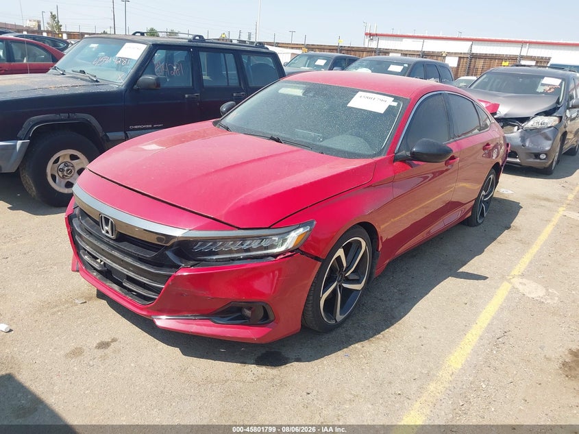 2022 Honda Accord Sport Special Edition, Rear, IAAI, VIN 1HGCV1F49NA029031 — photo 2