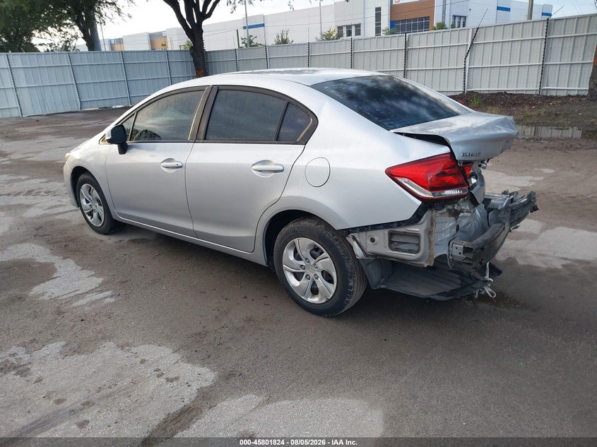 Vin: 19xfb2f5xde093254, lot: 46300655, honda civic lx 20133