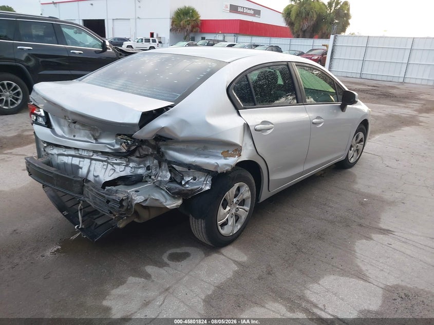 Vin: 19xfb2f5xde093254, lot: 46300655, honda civic lx 20134
