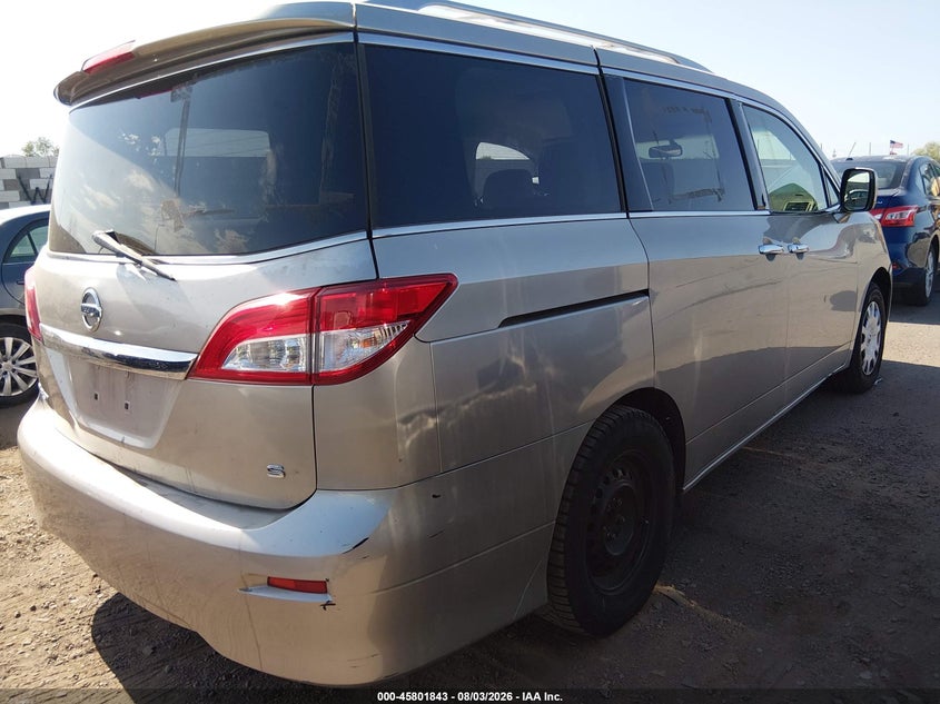 Vin: jn8ae2kp5c9043409, lot: 46300674, nissan quest s 20124