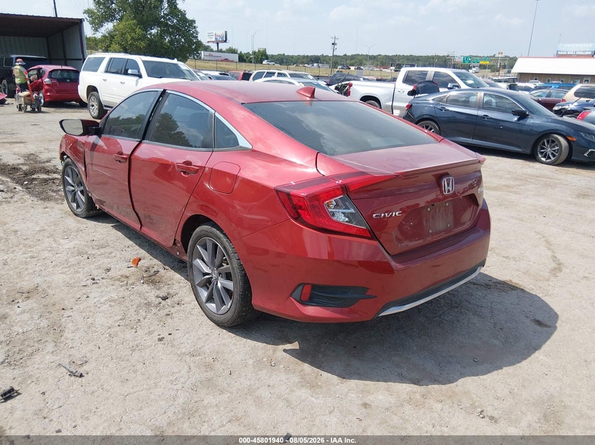 Vin: 19xfc1f78ke007106, lot: 46300771, honda civic ex-l 20193