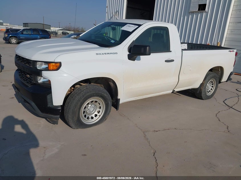 Vin: 3gcnyaef6kg214829, lot: 46300803, chevrolet silverado 1500 work truck 20192