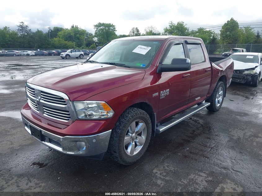 Vin: 1c6rr7lt0ks560546, lot: 46300852, ram 1500 classic big horn  4x4 5'7 box 20192