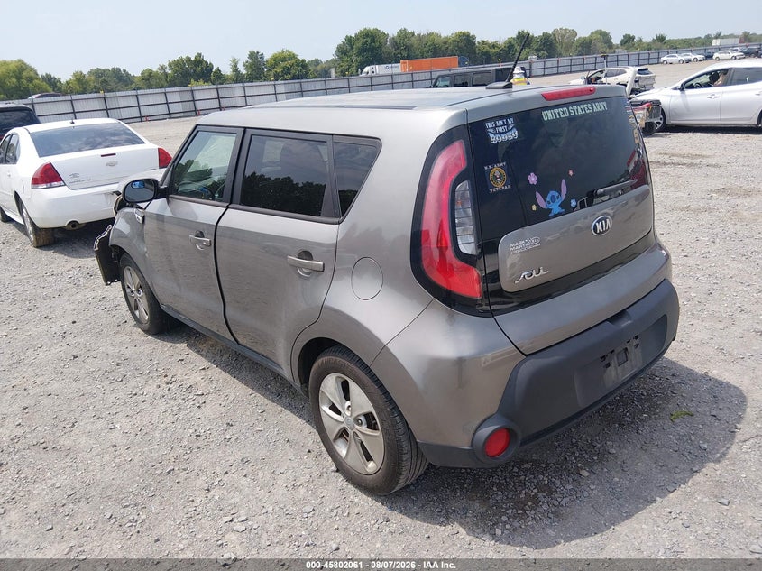 Vin: kndjn2a26f7170073, lot: 46300892, kia soul 20153