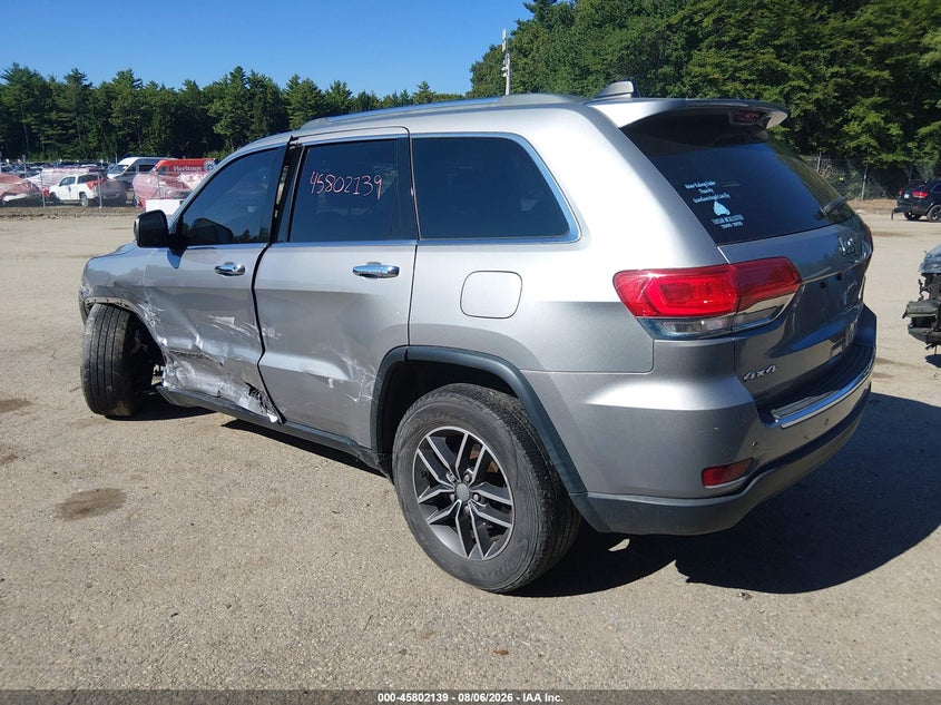 Vin: 1c4rjfbg0jc509197, lot: 46300970, jeep grand cherokee limited 4x4 20183
