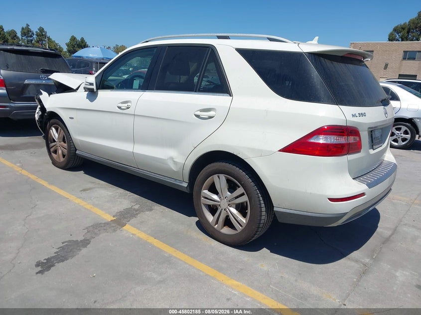 Vin: 4jgda5hb1ca002481, lot: 46301016, mercedes-benz ml 350 4matic 20123