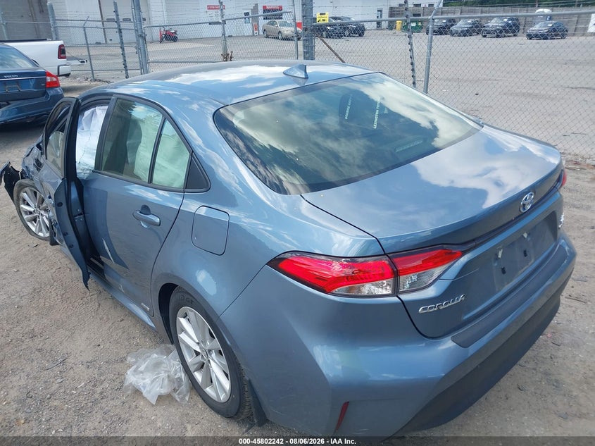 Vin: jtdbdmhe4s3020449, lot: 46301073, toyota corolla hybrid le 20253