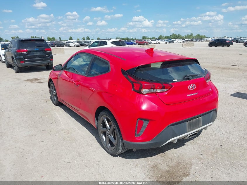 Vin: kmhtg6af3ku017803, lot: 46301089, hyundai veloster 2.0 20193
