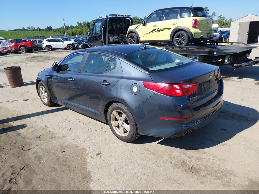 Vin: 5xxgm4a76fg490862, lot: 46301124, kia optima lx 20153
