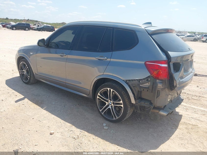 Vin: 5uxwx9c34h0w75294, lot: 46301136, bmw x3 xdrive28i 20173