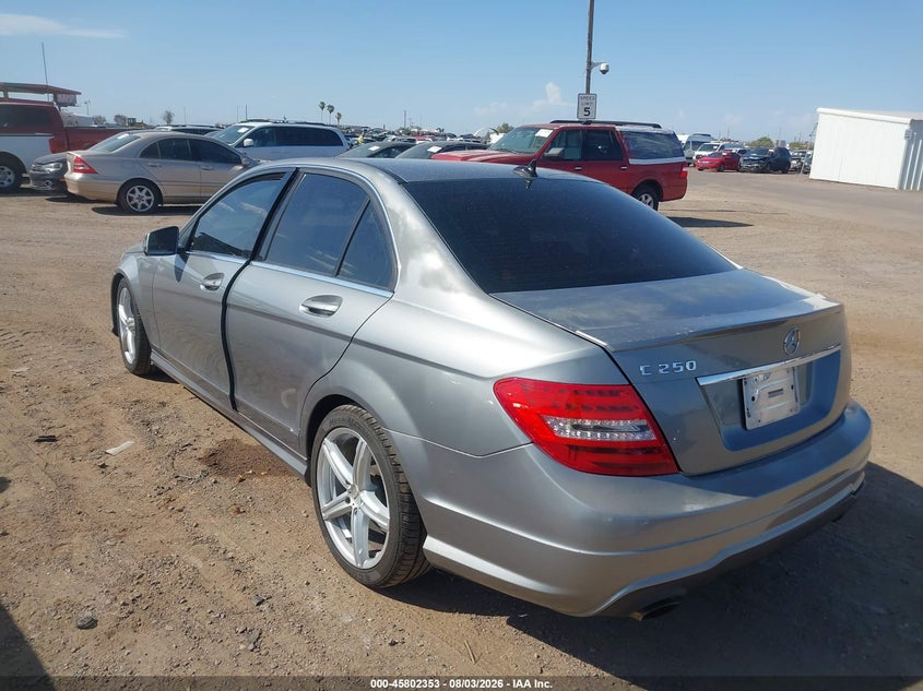 Vin: wddgf4hb6dr266639, lot: 46301184, mercedes-benz c 250 sport 20133