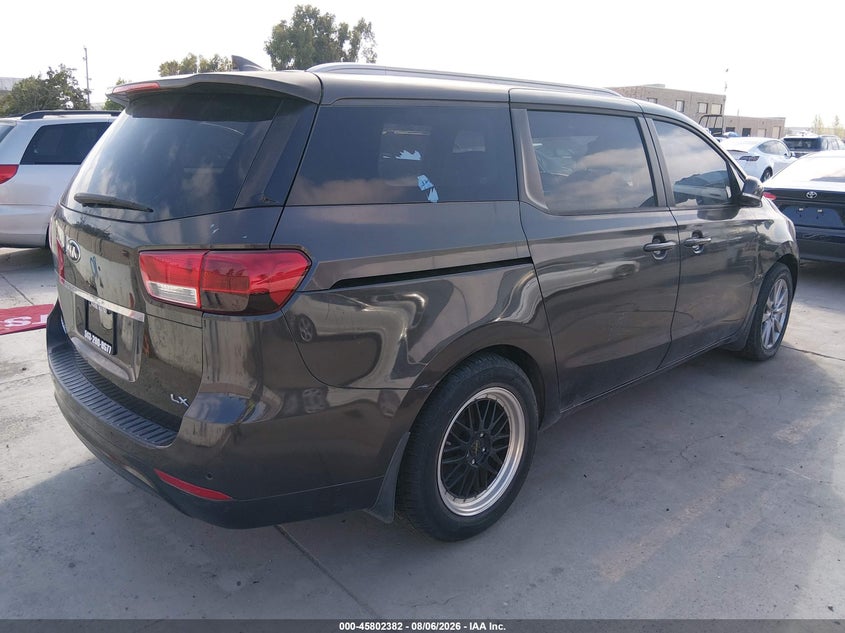 Vin: kndmb5c17f6037758, lot: 46301213, kia sedona lx 20154