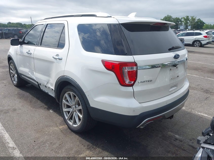 Vin: 1fm5k8fh9ggc03087, lot: 46301219, ford explorer limited 20163