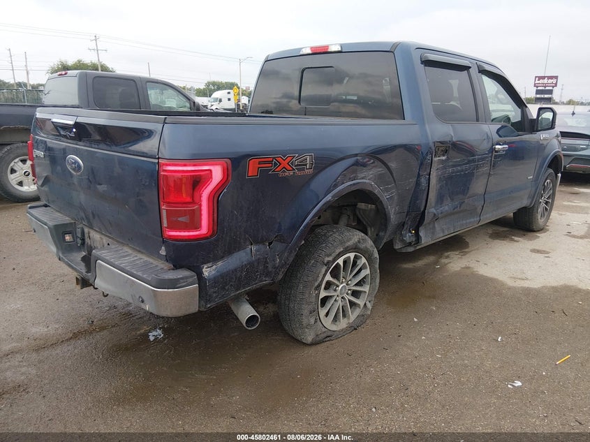Vin: 1ftew1eg2ffb73847, lot: 46301292, ford f-150 lariat 20154