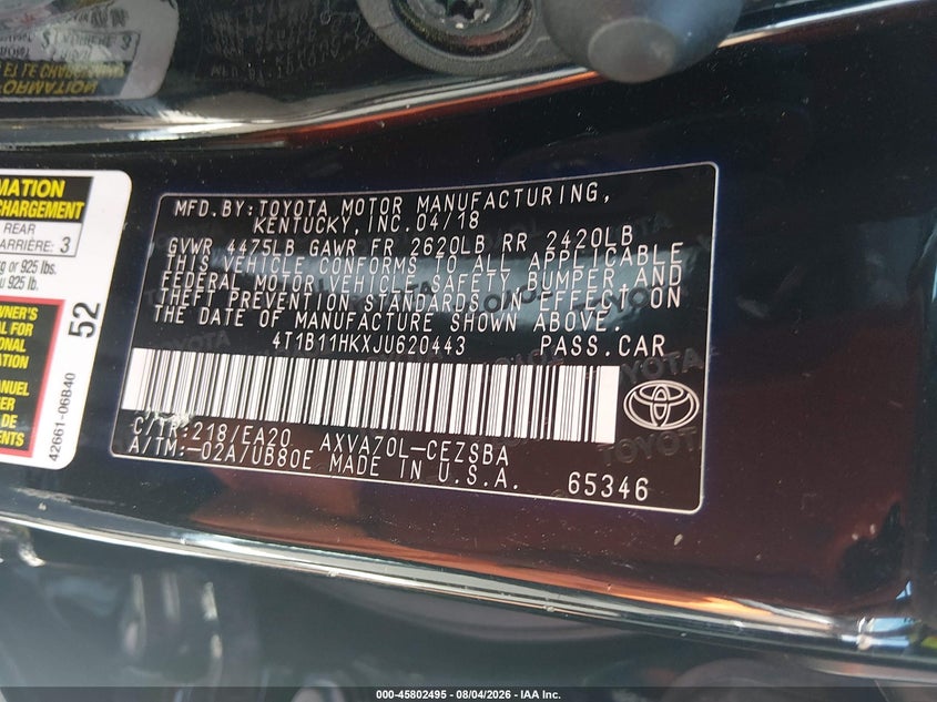 TOYOTA CAMRY - zdjęcie 9