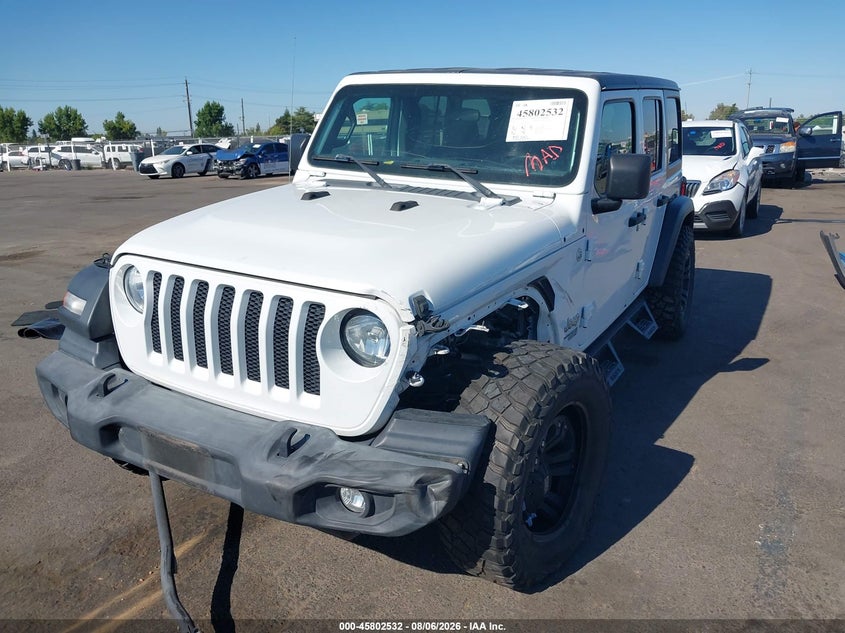Vin: 1c4hjxdn6kw643869, lot: 46301363, jeep wrangler unlimited sport s 4x4 20192