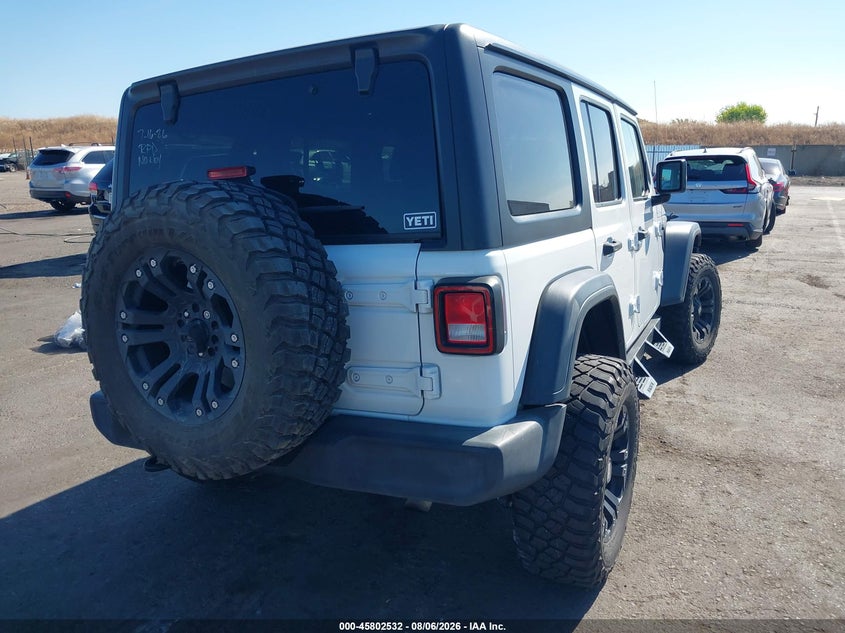 Vin: 1c4hjxdn6kw643869, lot: 46301363, jeep wrangler unlimited sport s 4x4 20194