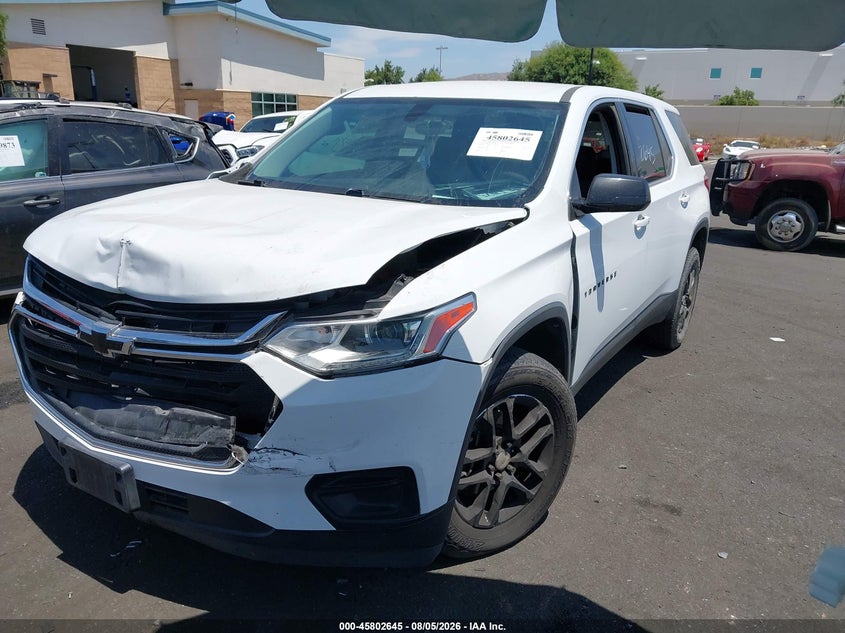 Vin: 1gnerfkw7kj125260, lot: 46301476, chevrolet traverse ls 20192