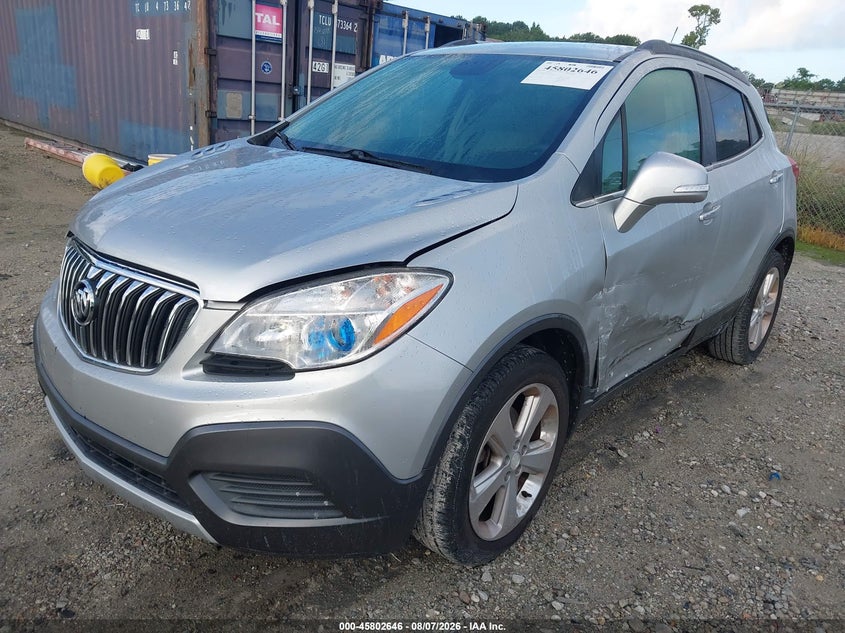 Vin: kl4cjasb2fb242858, lot: 46301477, buick encore 20152