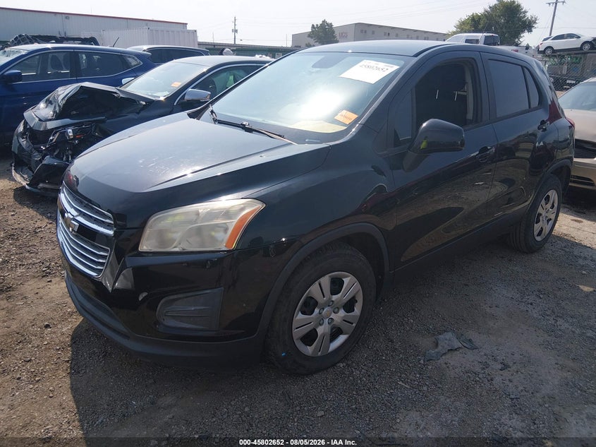 Vin: kl7cjksb9fb081255, lot: 46301483, chevrolet trax 1ls 20152