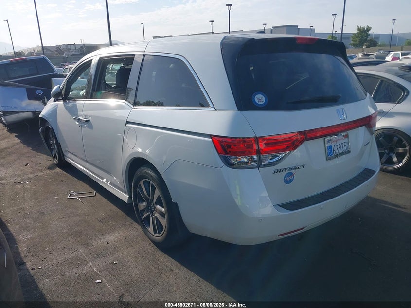 Vin: 5fnrl5h90hb012354, lot: 46301502, honda odyssey touring/touring elite 20173