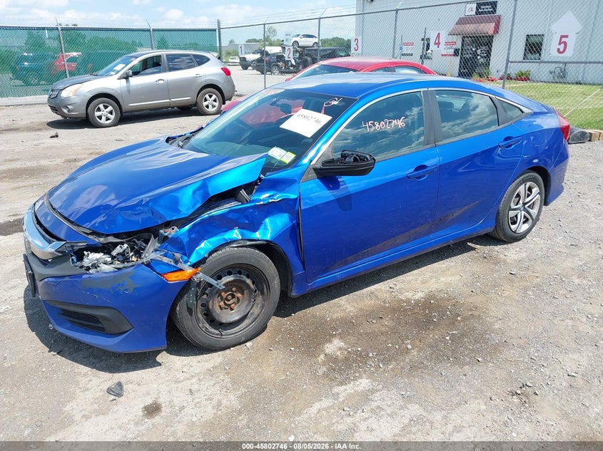 Vin: 19xfc2f55ge227167, lot: 46301577, honda civic lx 20162