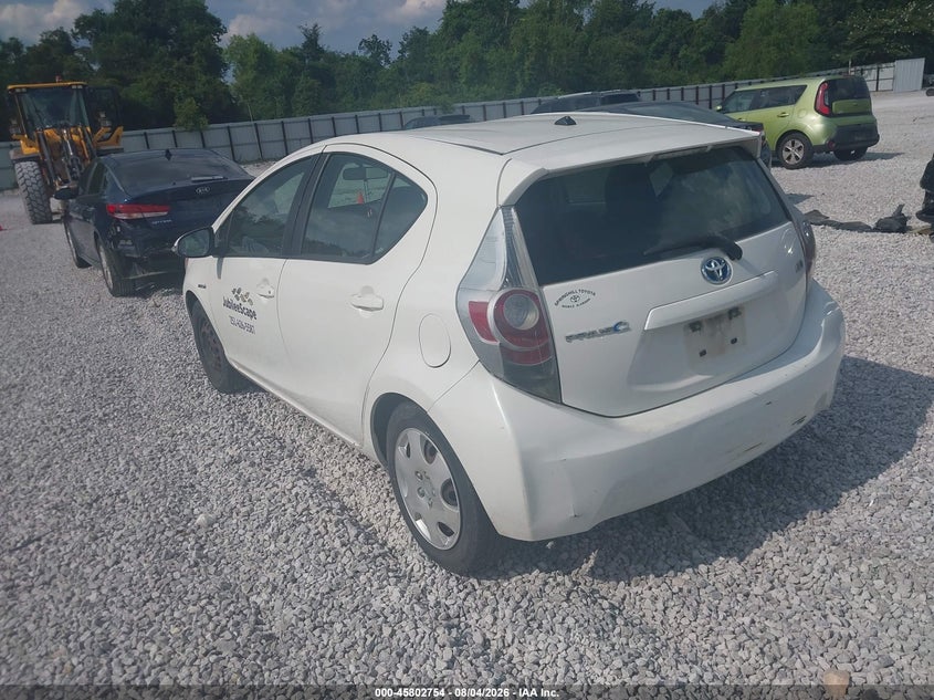 Vin: jtdkdtb31e1560181, lot: 46301585, toyota prius c one 20143