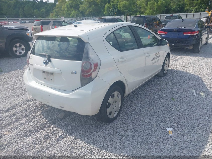 Vin: jtdkdtb31e1560181, lot: 46301585, toyota prius c one 20144