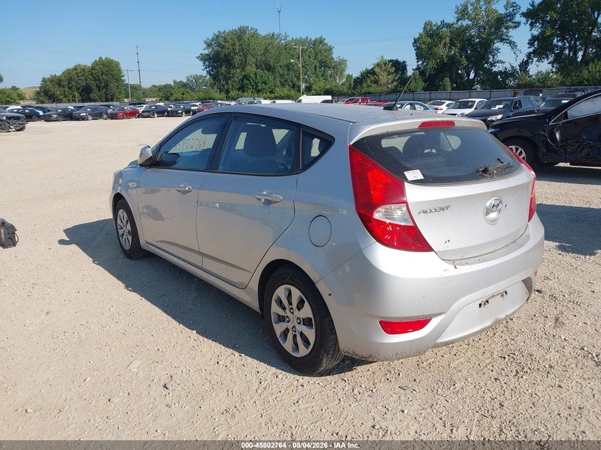 Vin: kmhct5ae2fu226954, lot: 46301595, hyundai accent gs 20153