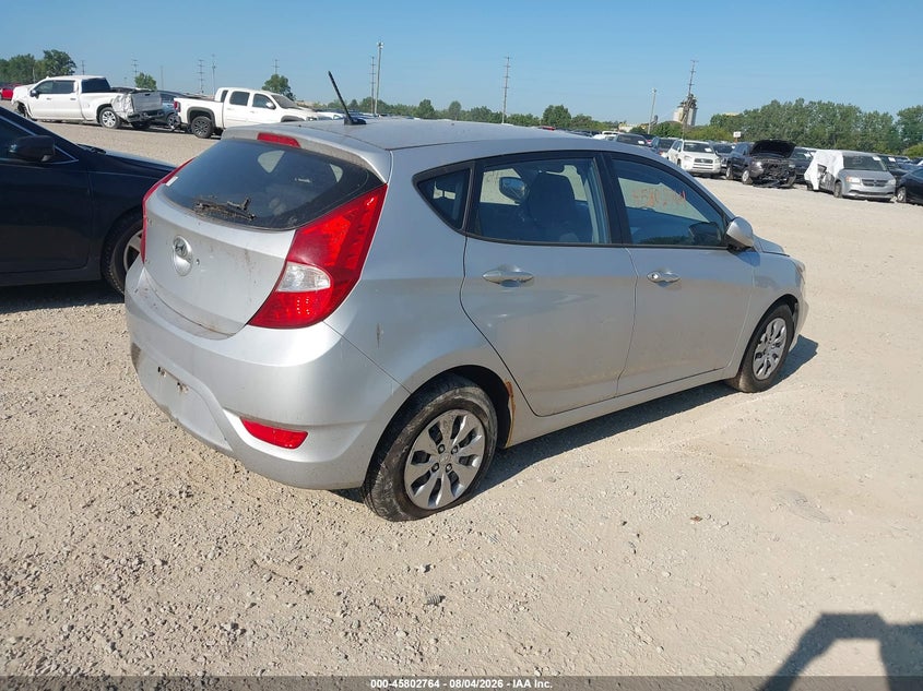 Vin: kmhct5ae2fu226954, lot: 46301595, hyundai accent gs 20154