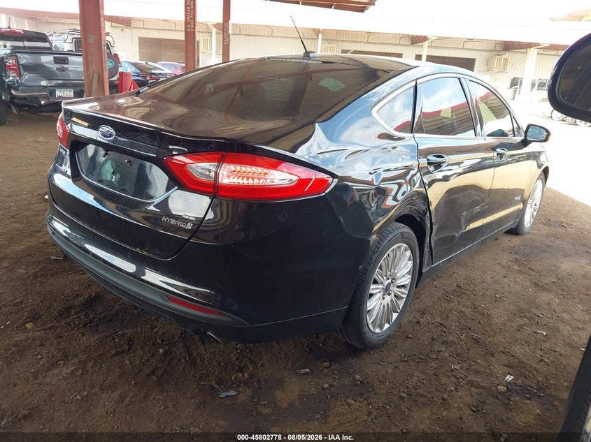 Vin: 3fa6p0lu2gr134402, lot: 46301610, ford fusion hybrid se 20164