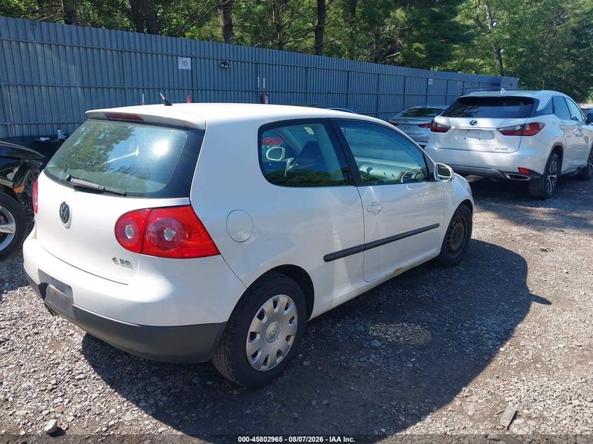 2008 VOLKSWAGEN GOLF HATCHBACK 2.5L I-5 DOHC, VVT, 170HP