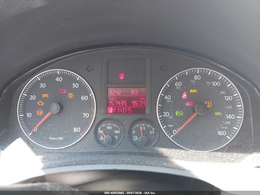 2008 VOLKSWAGEN GOLF HATCHBACK 2.5L I-5 DOHC, VVT, 170HP