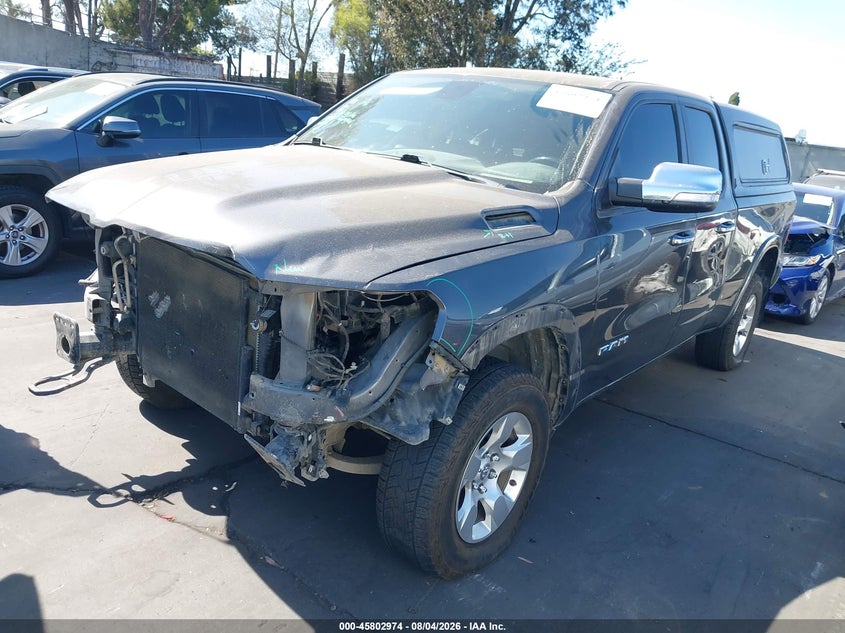 Vin: 1c6srfdt6kn655315, lot: 46301805, ram 1500 laramie  4x4 6'4 box 20192