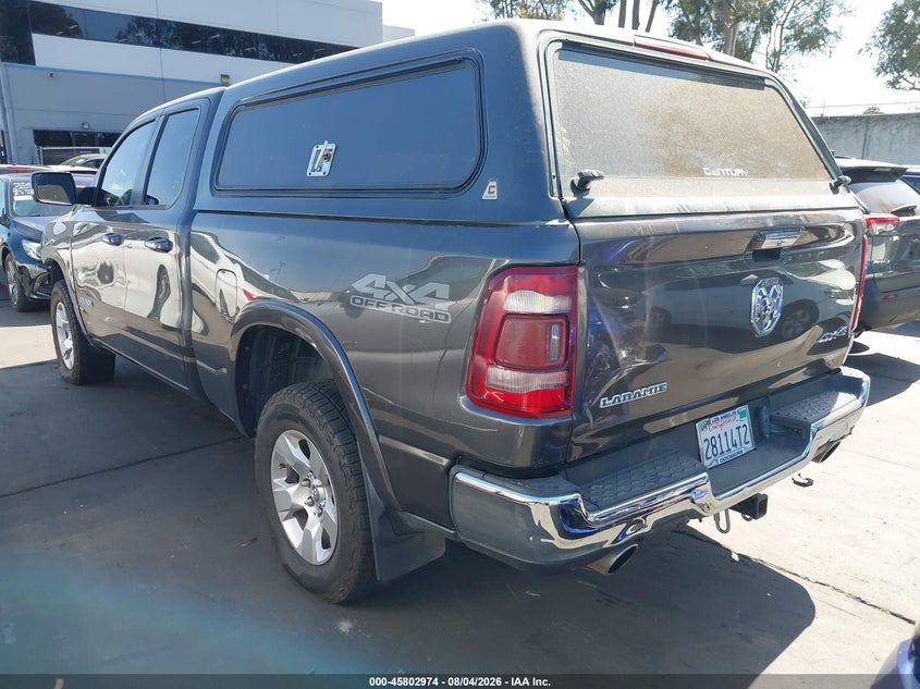 Vin: 1c6srfdt6kn655315, lot: 46301805, ram 1500 laramie  4x4 6'4 box 20193