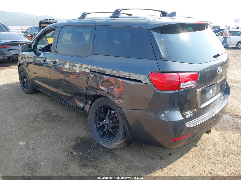 Vin: kndmb5c12j6399537, lot: 46301838, kia sedona lx 20183