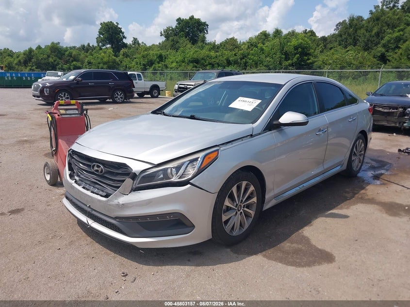 Vin: 5npe34af2fh075687, lot: 46301988, hyundai sonata sport 20152