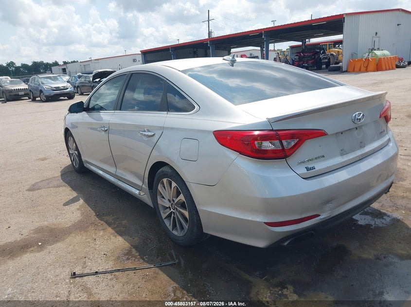 Vin: 5npe34af2fh075687, lot: 46301988, hyundai sonata sport 20153