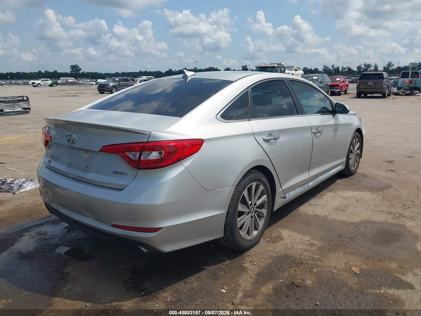 Vin: 5npe34af2fh075687, lot: 46301988, hyundai sonata sport 20154