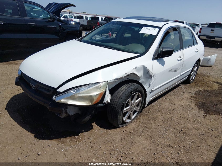 2003 Honda Accord, Front & Rear, IAAI, VIN 1HGCM66543A034000 — photo 2