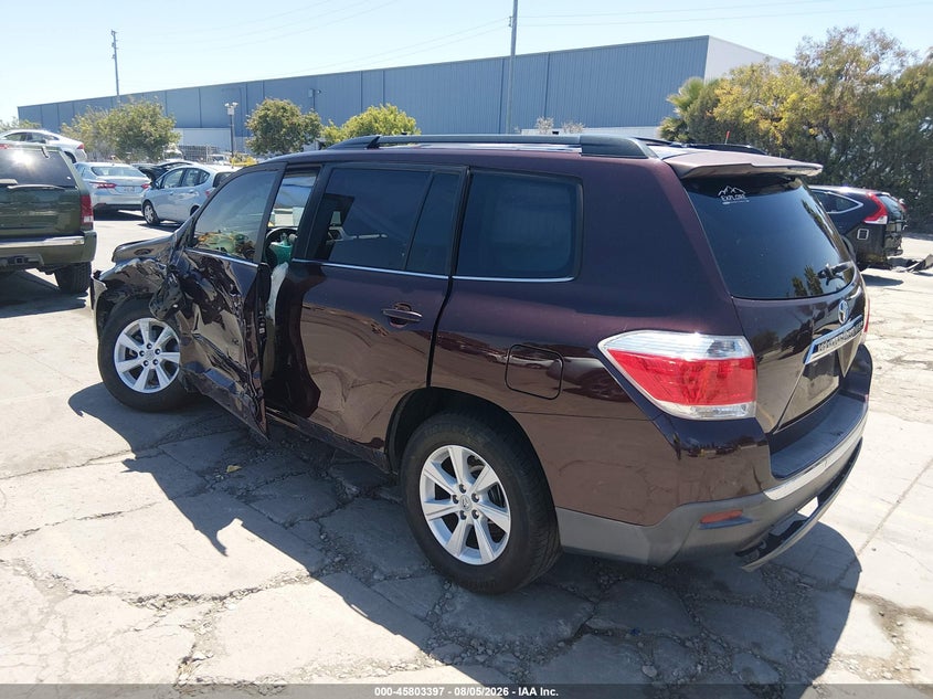 Vin: 5tdzk3ehxbs046307, lot: 46302228, toyota highlander se v6 20113