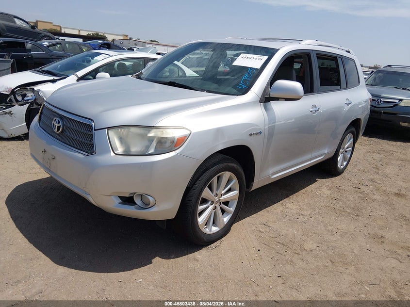 Vin: jtejw3eh7a2043674, lot: 46302269, toyota highlander hybrid limited v6 20102
