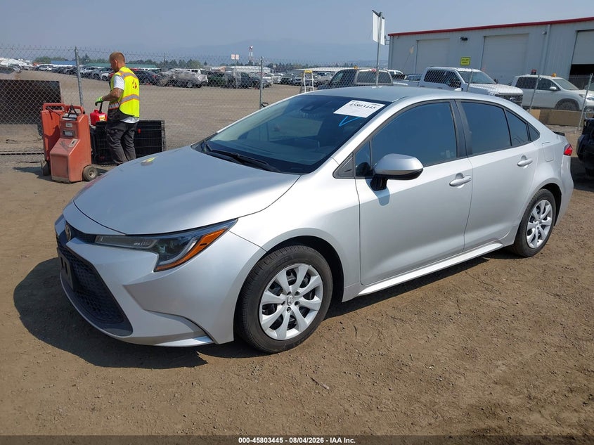 Vin: 5yfepmae1mp244285, lot: 46302276, toyota corolla le 20212
