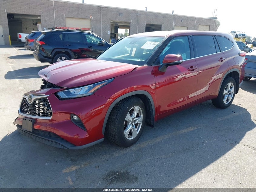 Vin: 5tdbzrbh1ls510252, lot: 46302297, toyota highlander le 20202