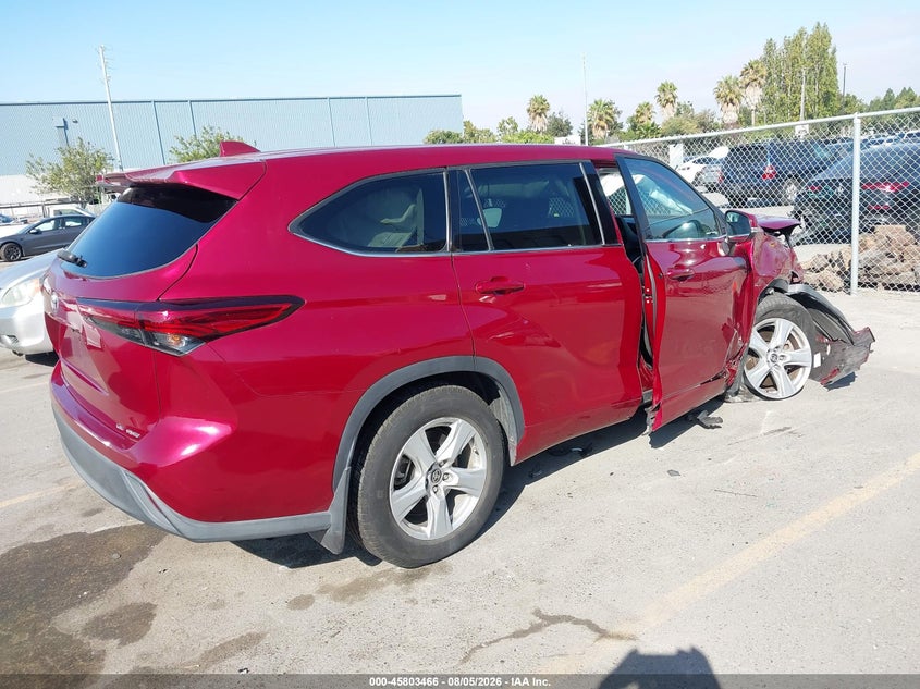 Vin: 5tdbzrbh1ls510252, lot: 46302297, toyota highlander le 20204