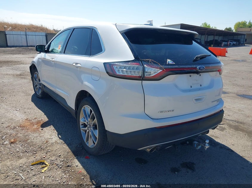 Vin: 2fmpk3k98jbc28085, lot: 46302326, ford edge titanium 20183